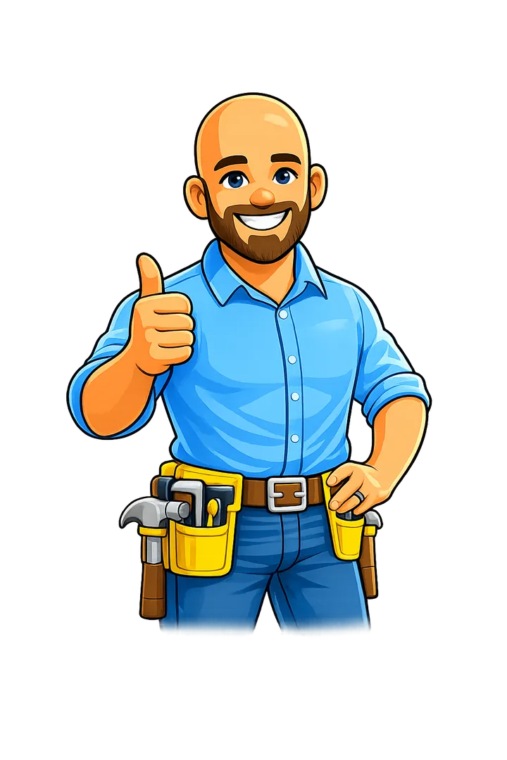 Cartoon of Handyman Ken waving hello